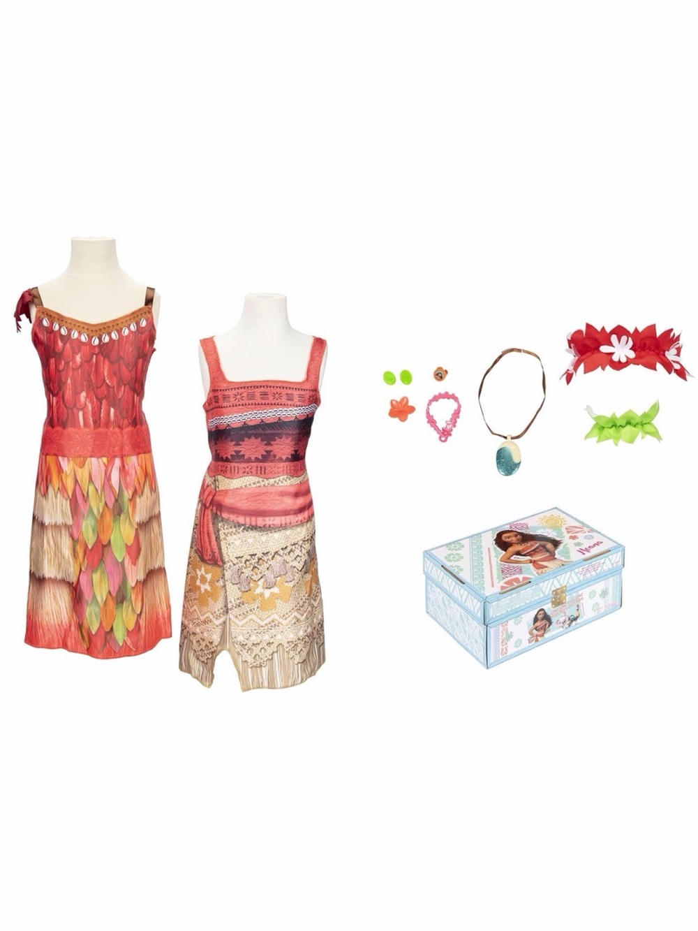 ✨NEW $25✨Disney Princess Moana Dress-Up Trunk – 11-Piece Set in Storage Case
